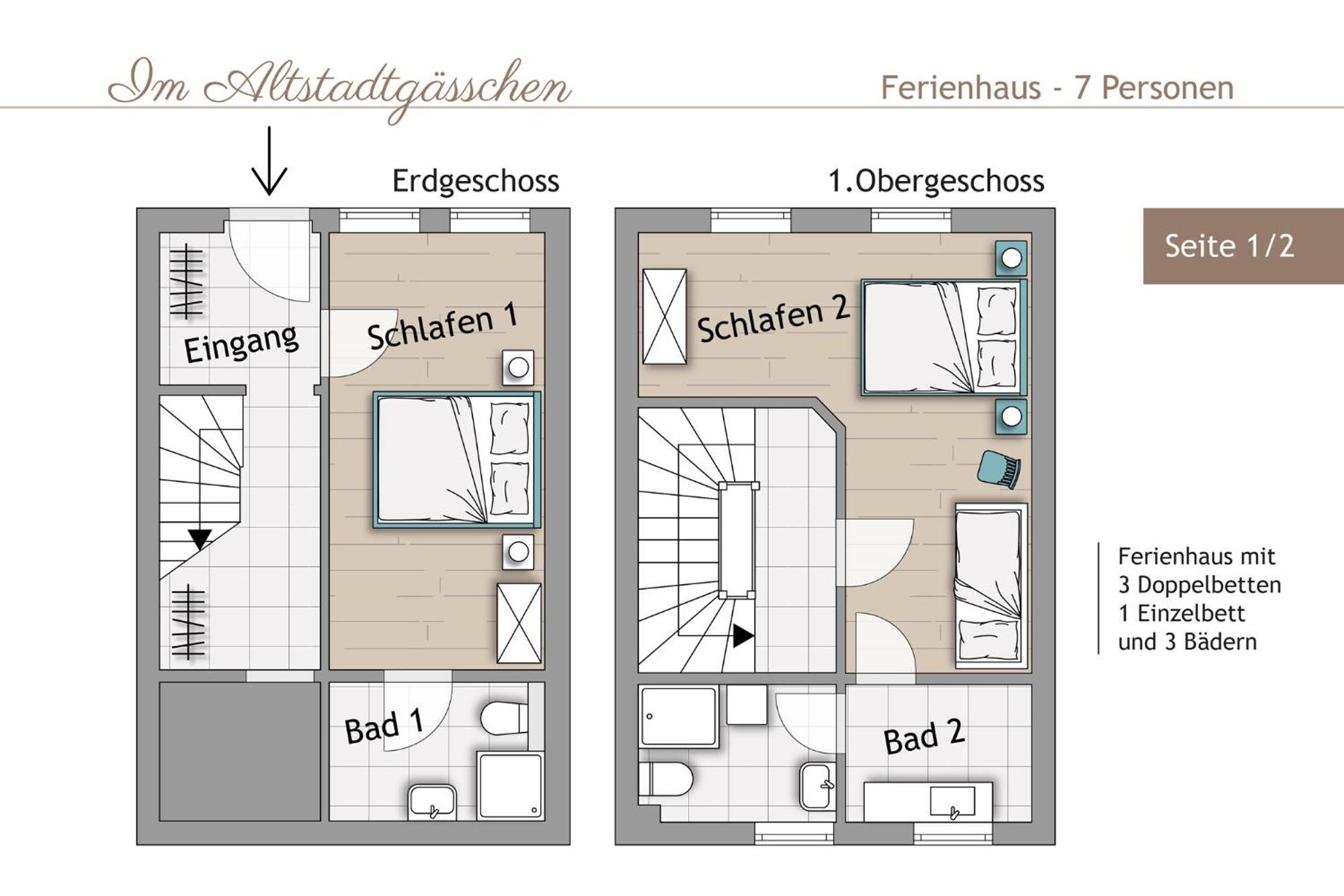 Ferienhaus Im Altstadtgaesschen Mit 3 Badezimmern เควดลินบวร์ก ภายนอก รูปภาพ